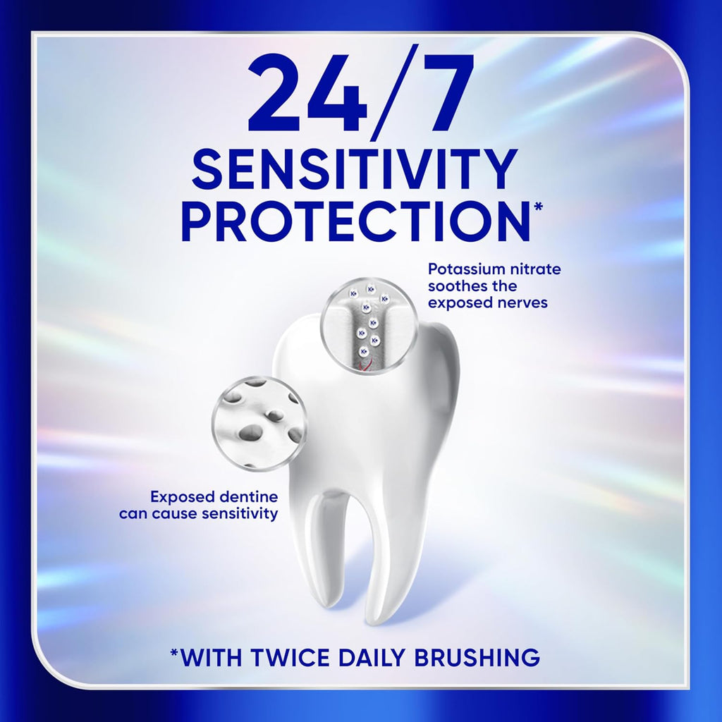 Sensodyne Clinical White Toothpaste for Sensitive Teeth - Clinically Proven Whitening and Stain Protection, 3.4 Oz (Pack of 3)