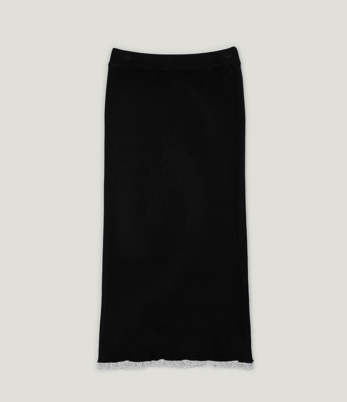 [TWEE] Odin Lace Banding Knit Long Skirt