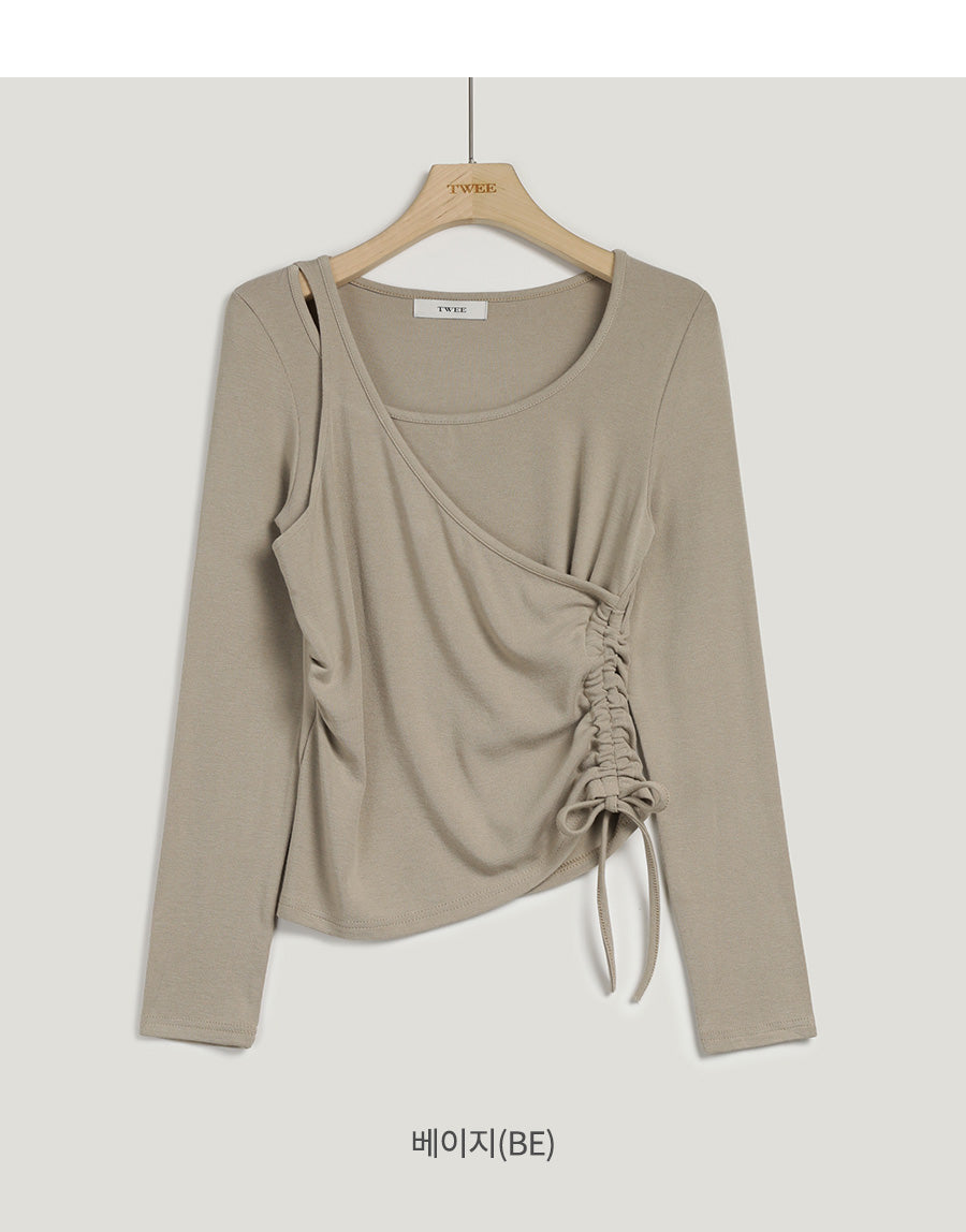 [TWEE] Vanessa Layered Shirring T-shirt