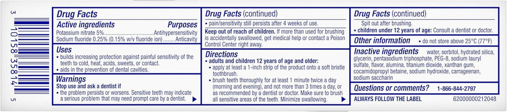 Sensodyne Clinical White Toothpaste for Sensitive Teeth - Clinically Proven Whitening and Stain Protection, 3.4 Oz (Pack of 3)