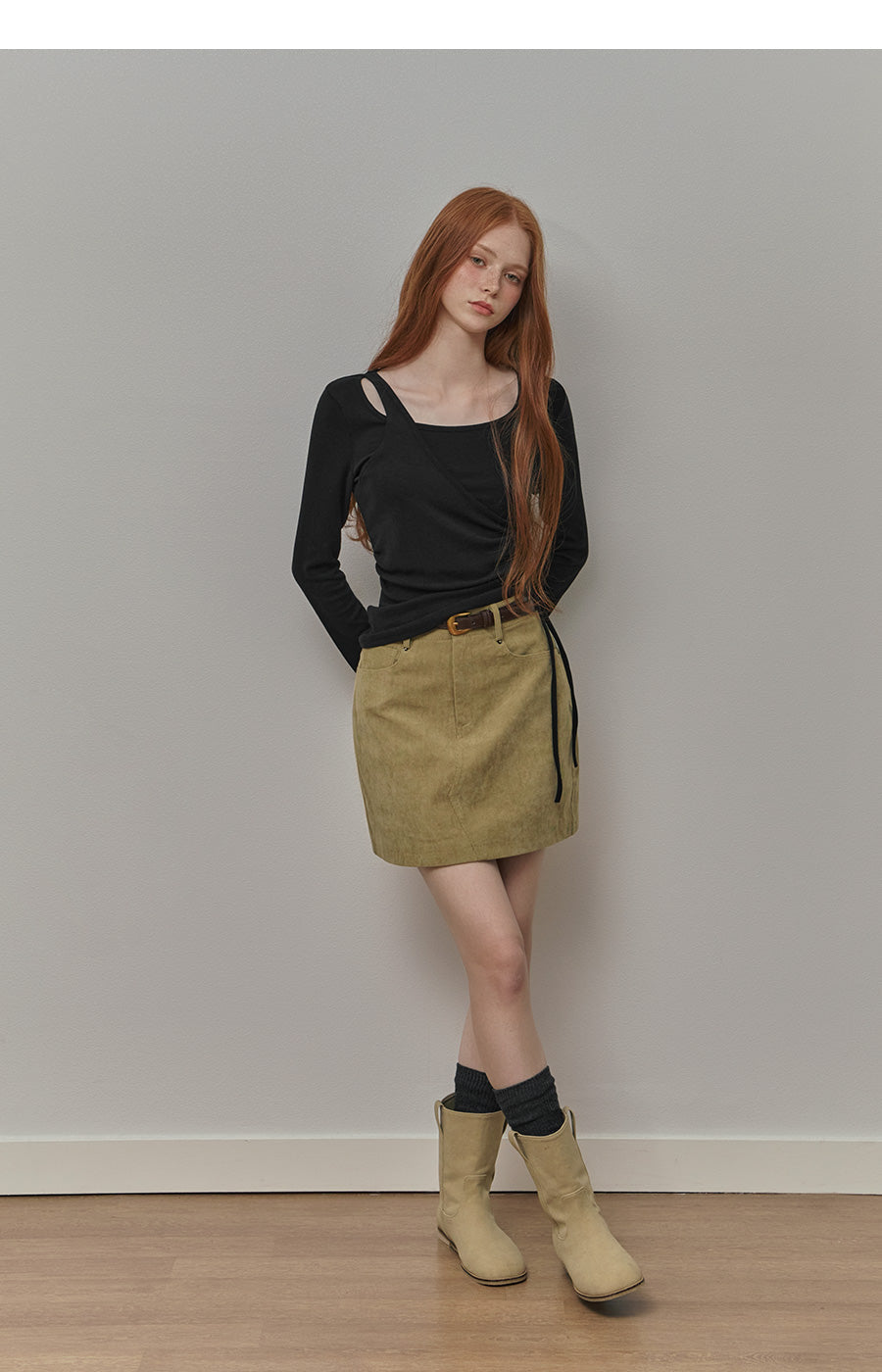 [TWEE] Vanessa Layered Shirring T-shirt