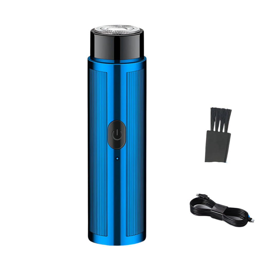 Mini Electric Shaver Portable Razor with LED Display Blue-0